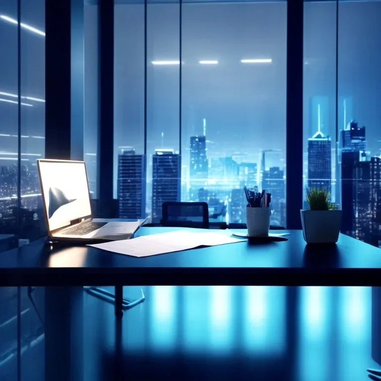 Professional consultant providing strategic insights under night lighting